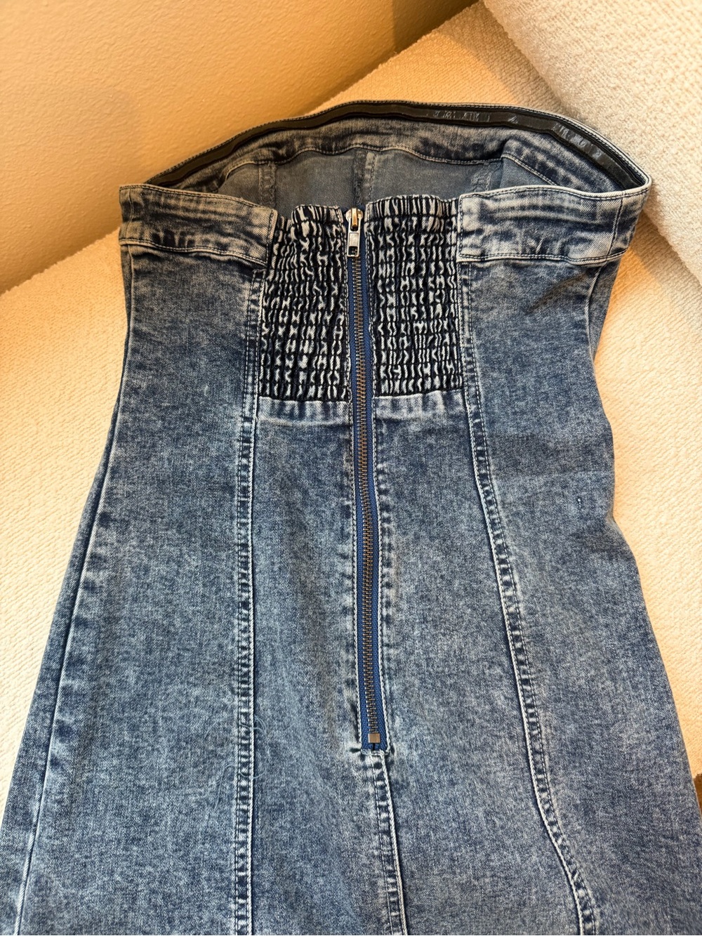 Urban Outfitters Strapless Denim Maxi Dress in Blue - Picture 4 of 5